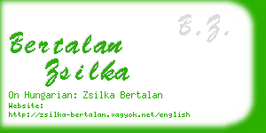 bertalan zsilka business card